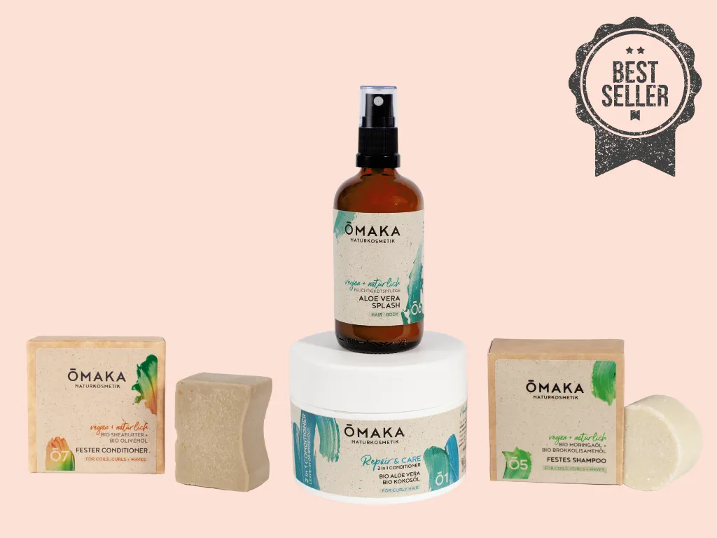 ŌMAKA Lockenpflege-Set High Porosity krøllesett 4-delt