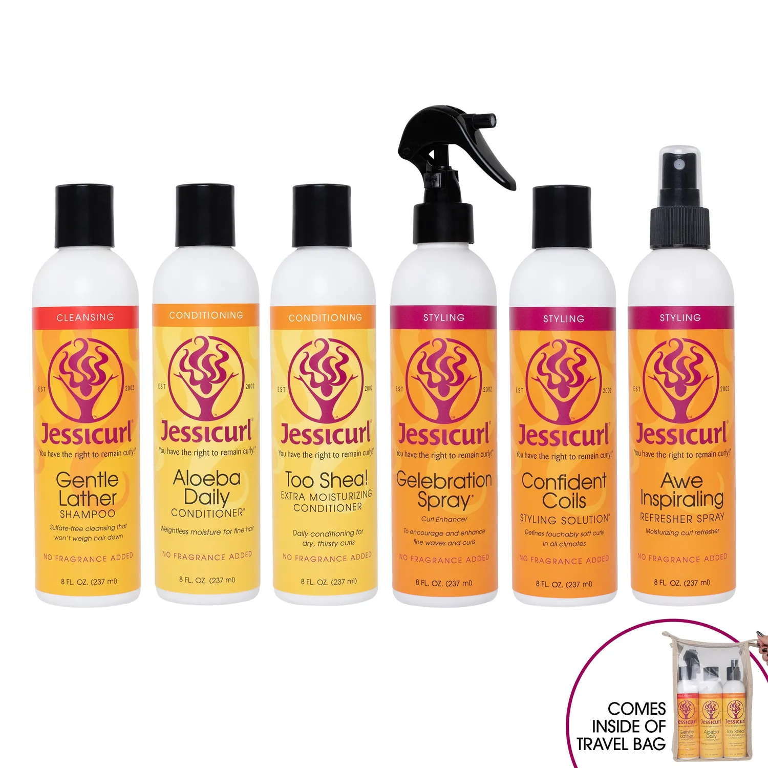 Jessicurl Light & Luminous krøllesett fint hår 6 produkter
