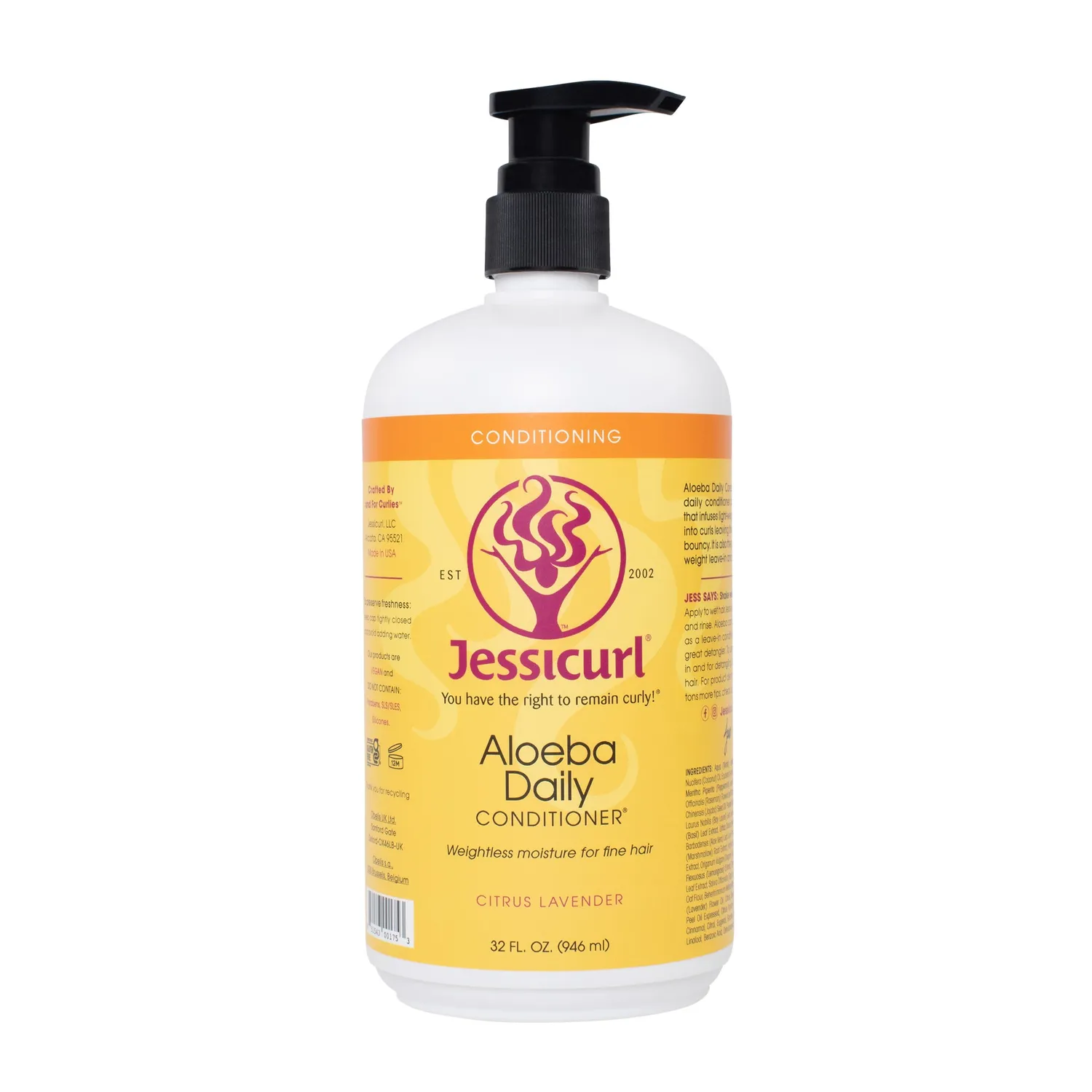 Jessicurl Aloeba balsam 473 ml lett fint hår