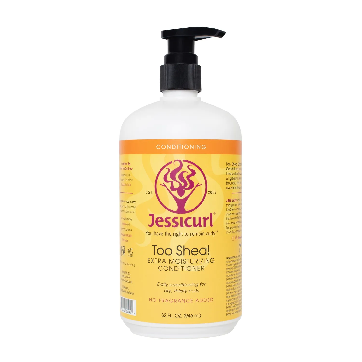 Jessicurl Too Shea! balsam 473 ml middels tykt hår