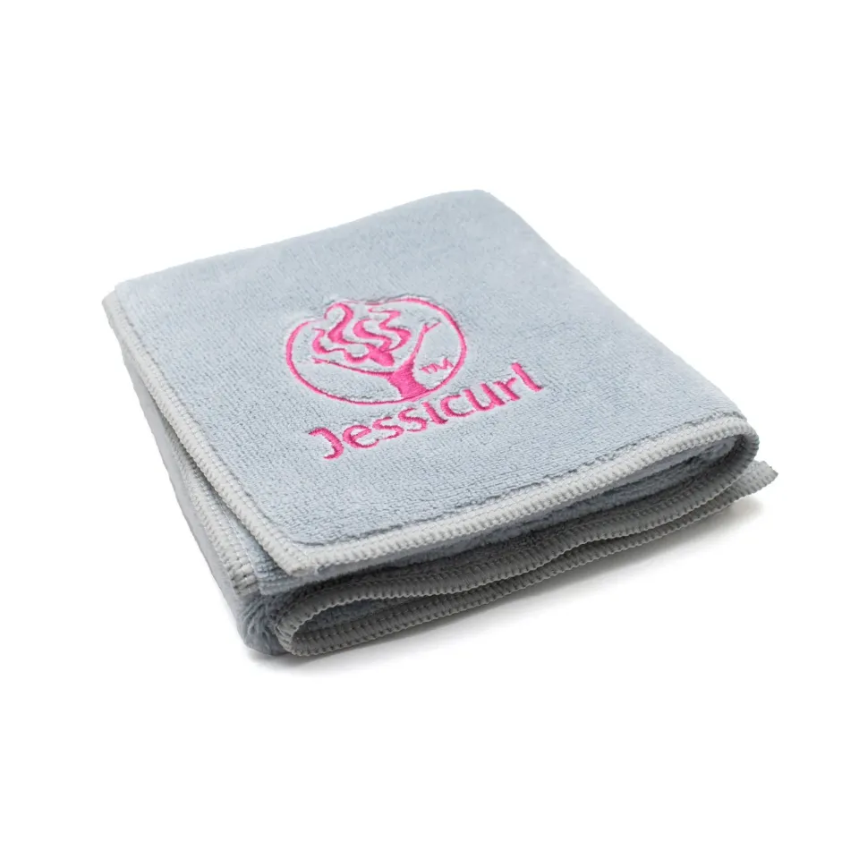 Jessicurl Microfiber Scrunching håndkle lysegrått 16x16