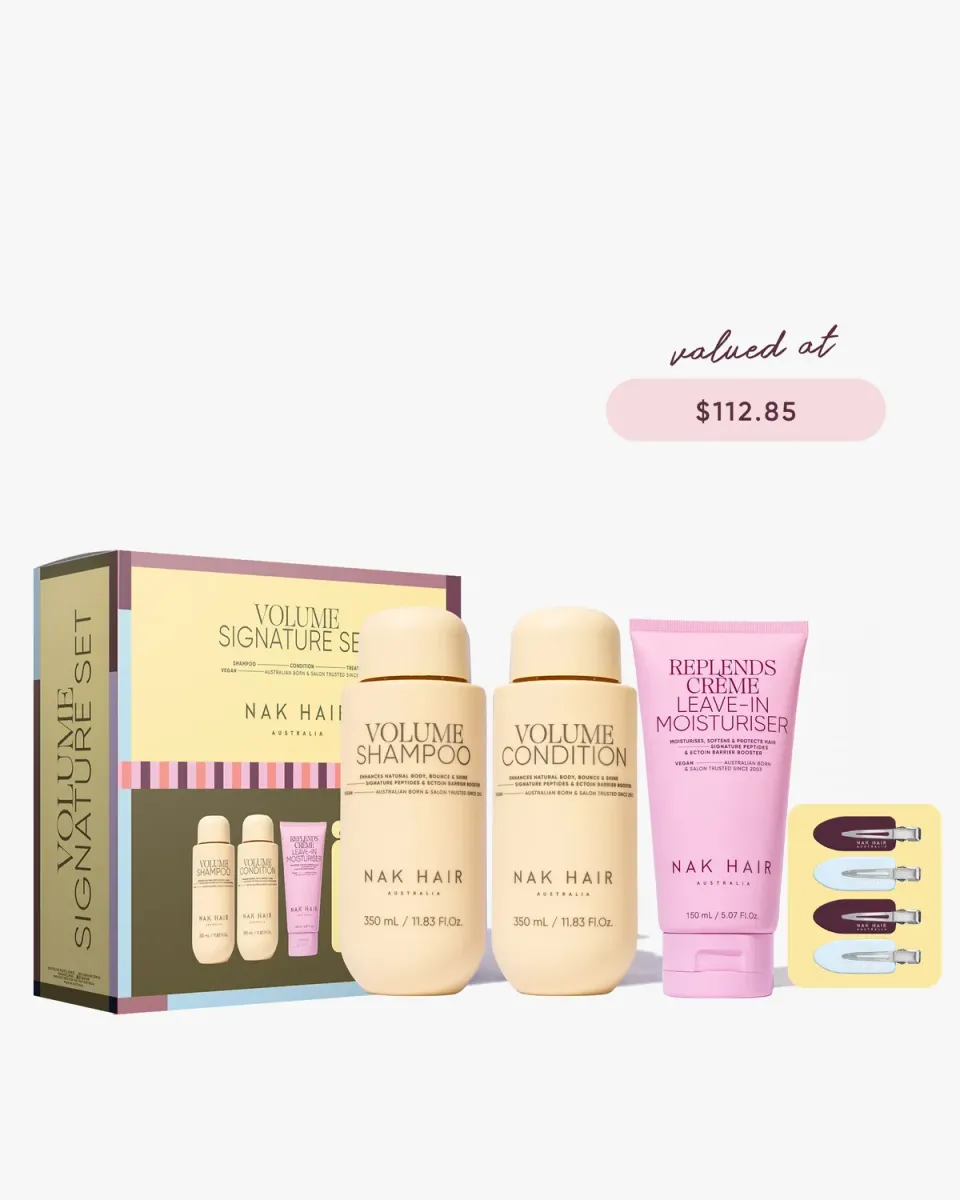 NAK Signature Holiday Volume Trio with Gift volumsett fint hår