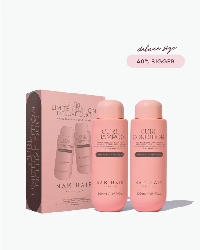 NAK Curl Shampoo & Condition Duo sjampo 2x500ml krøller
