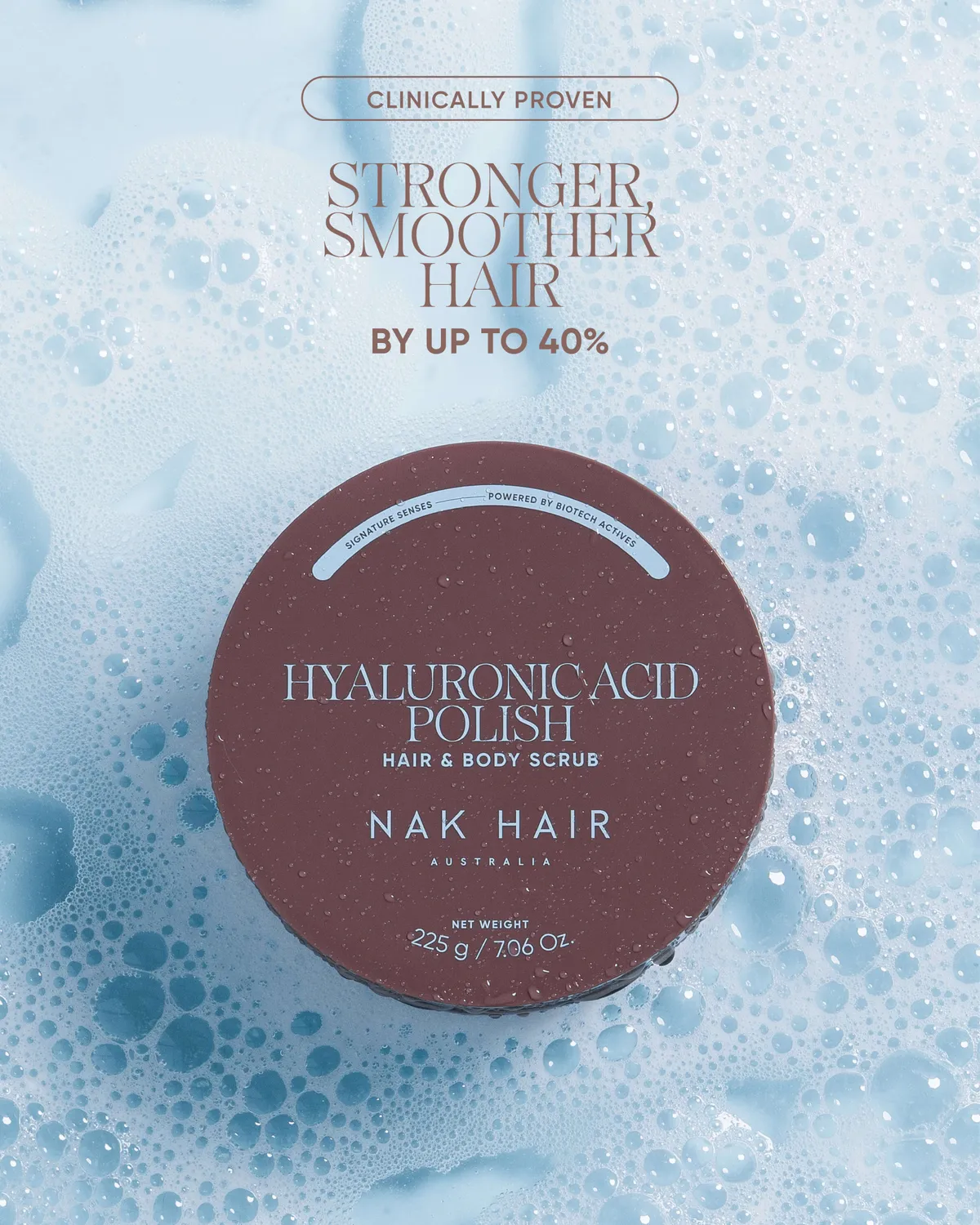 NAK Signature Hyaluronic Polish skrubb hår kropp