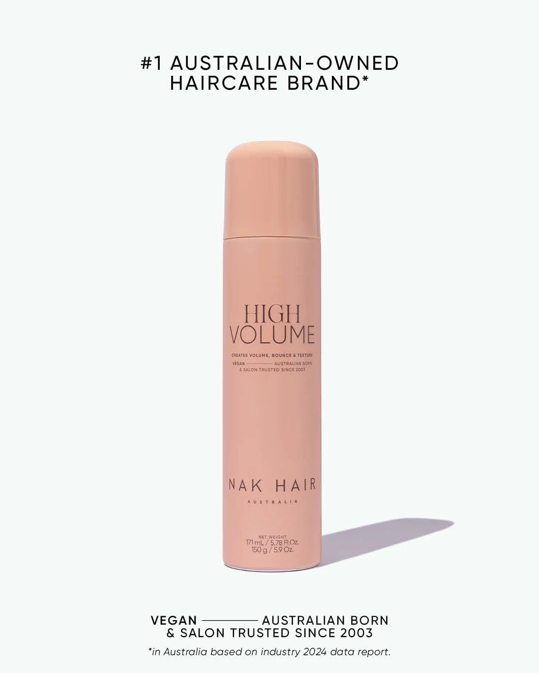 NAK Signature High Volume volumspray tekstur