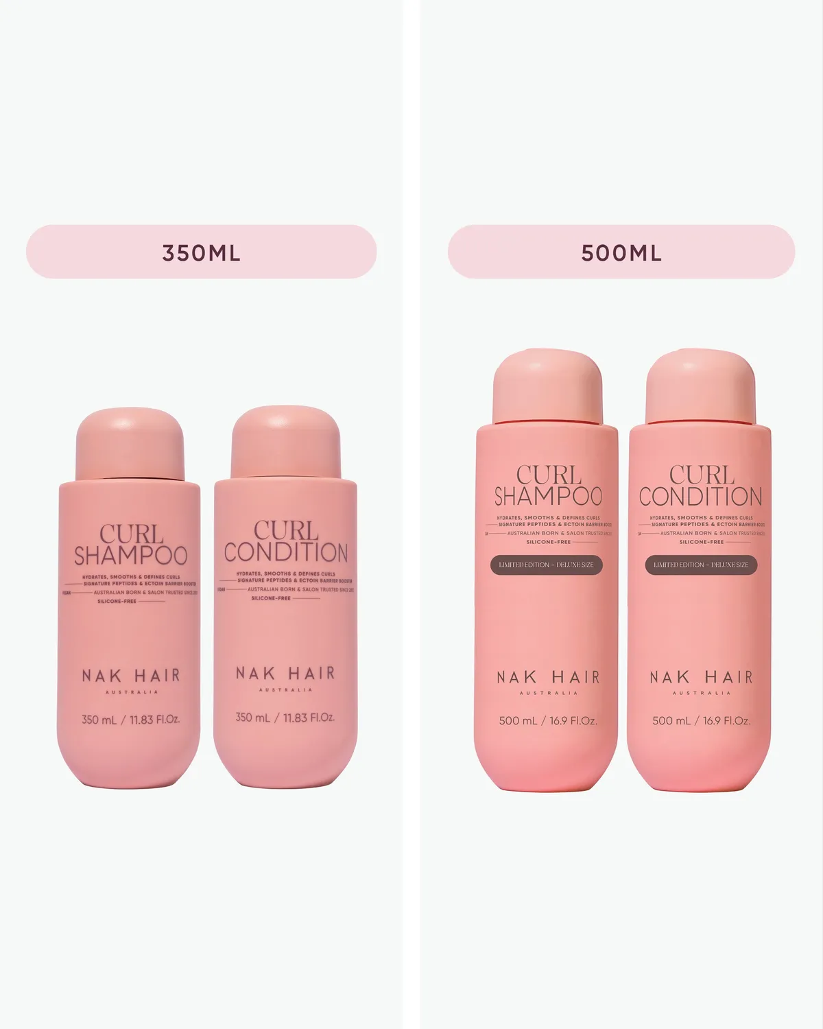 NAK Curl Shampoo & Condition Duo sjampo 2x500ml krøller