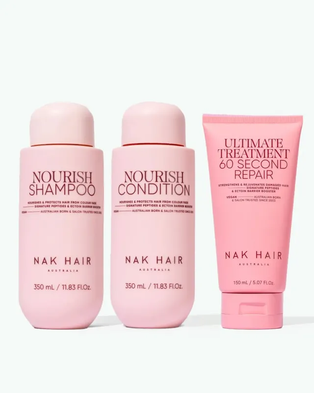 NAK Nourish Signature Edit hårpleiesett 3 trinn næring