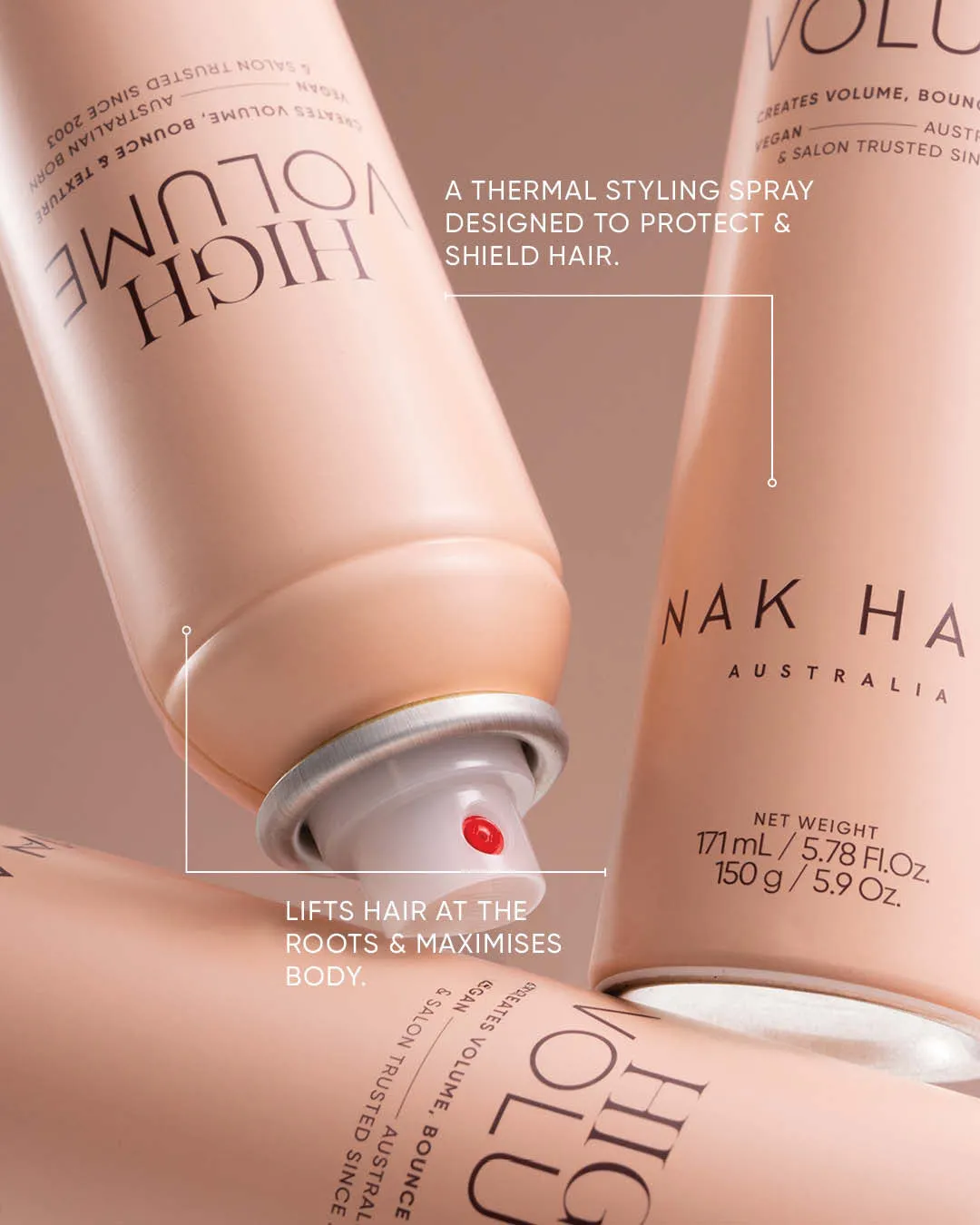 NAK Signature High Volume volumspray tekstur