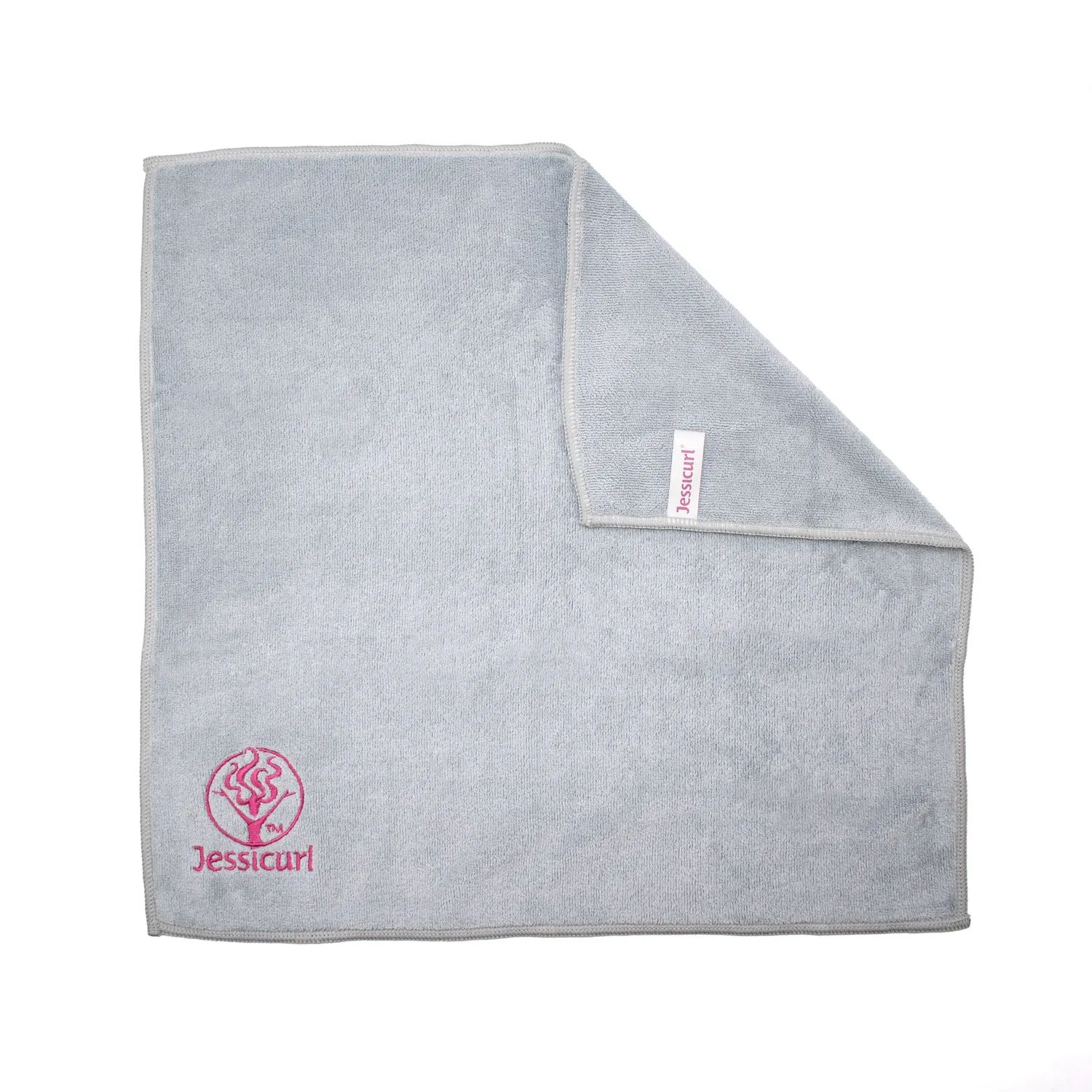 Jessicurl Microfiber Scrunching håndkle lysegrått 16x16