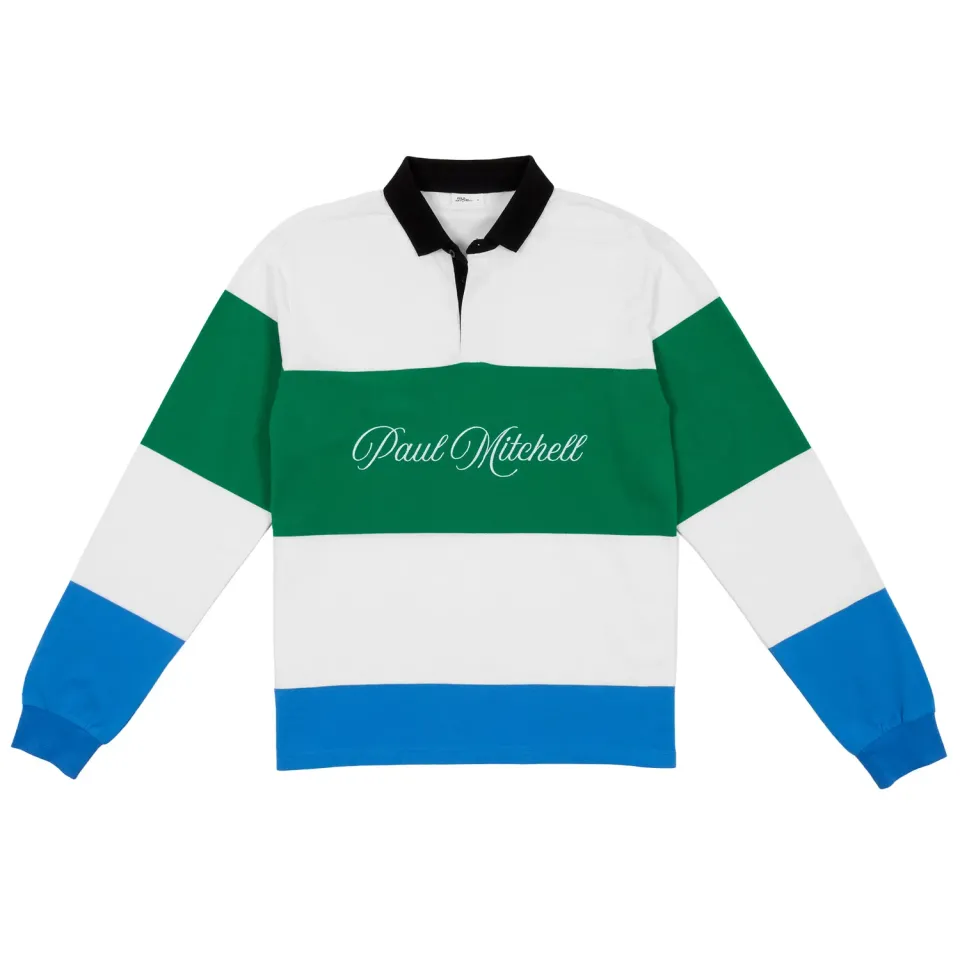 Paul Mitchell Polo Rugby rugbyskjorte S stripete
