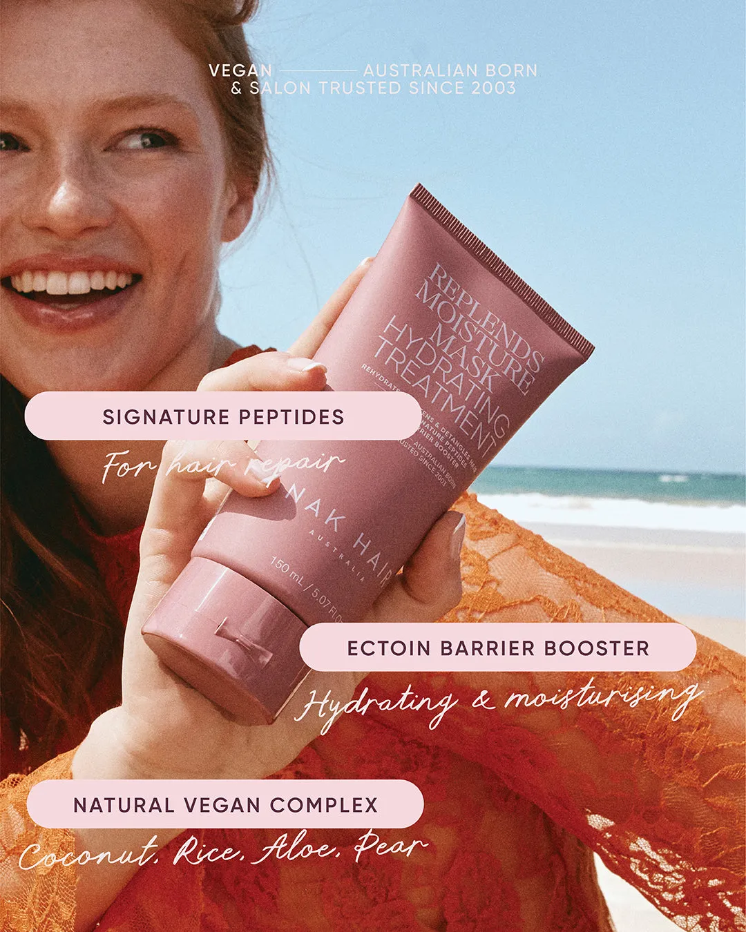 NAK Replends Moisture Mask hårmaske krøller