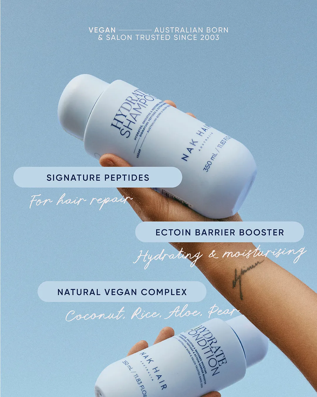 NAK Hydrate Shampoo sjampo for fukt og glans