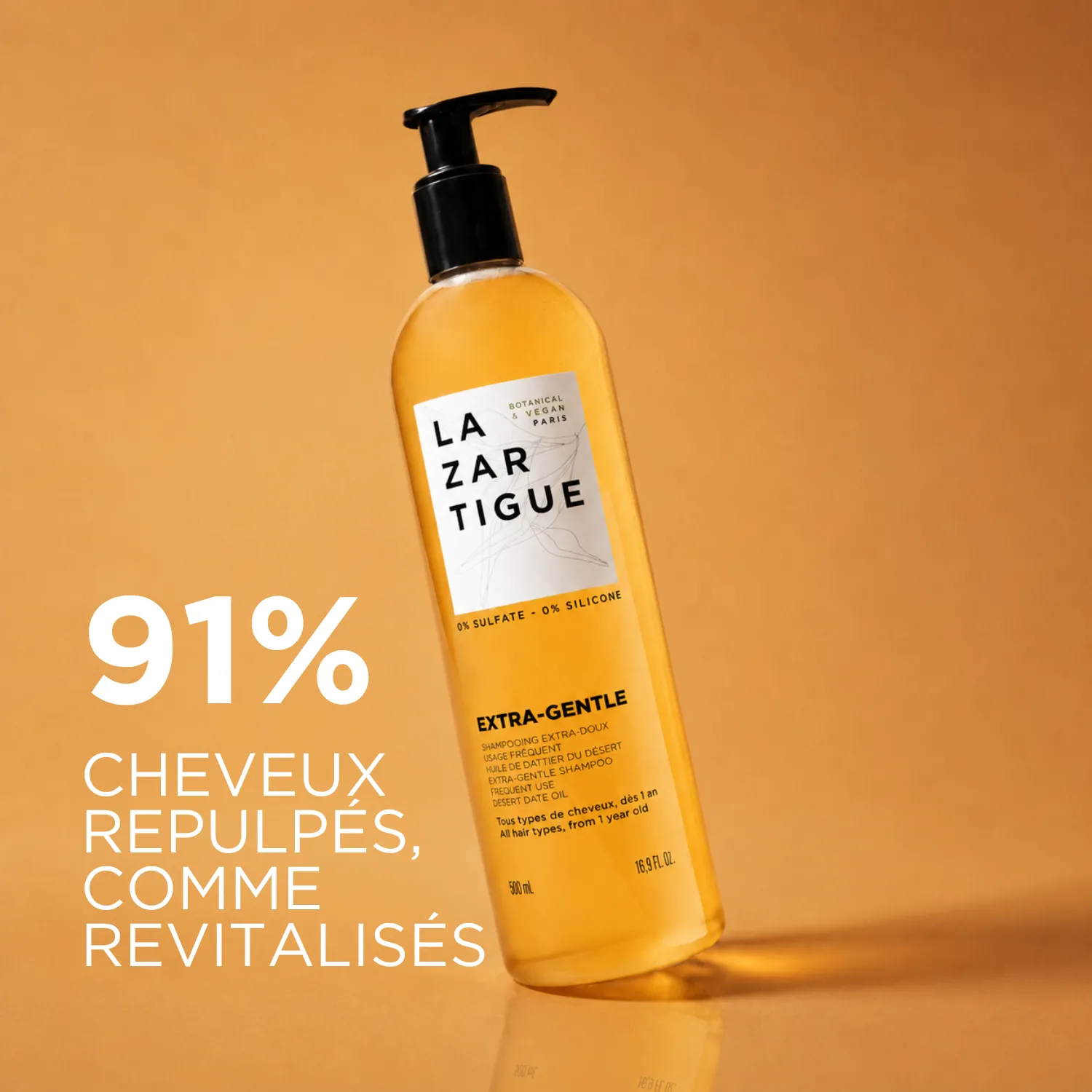 Lazartigue Extra-Gentle mild sjampo 500 ml daglig bruk