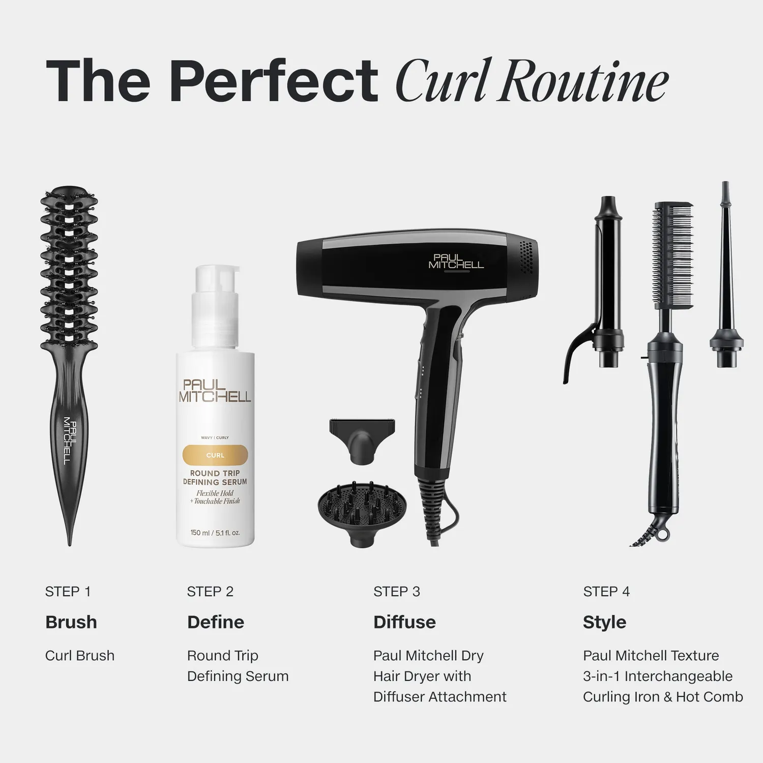 Paul Mitchell Curl Brush krøllebørste for definerte krøller