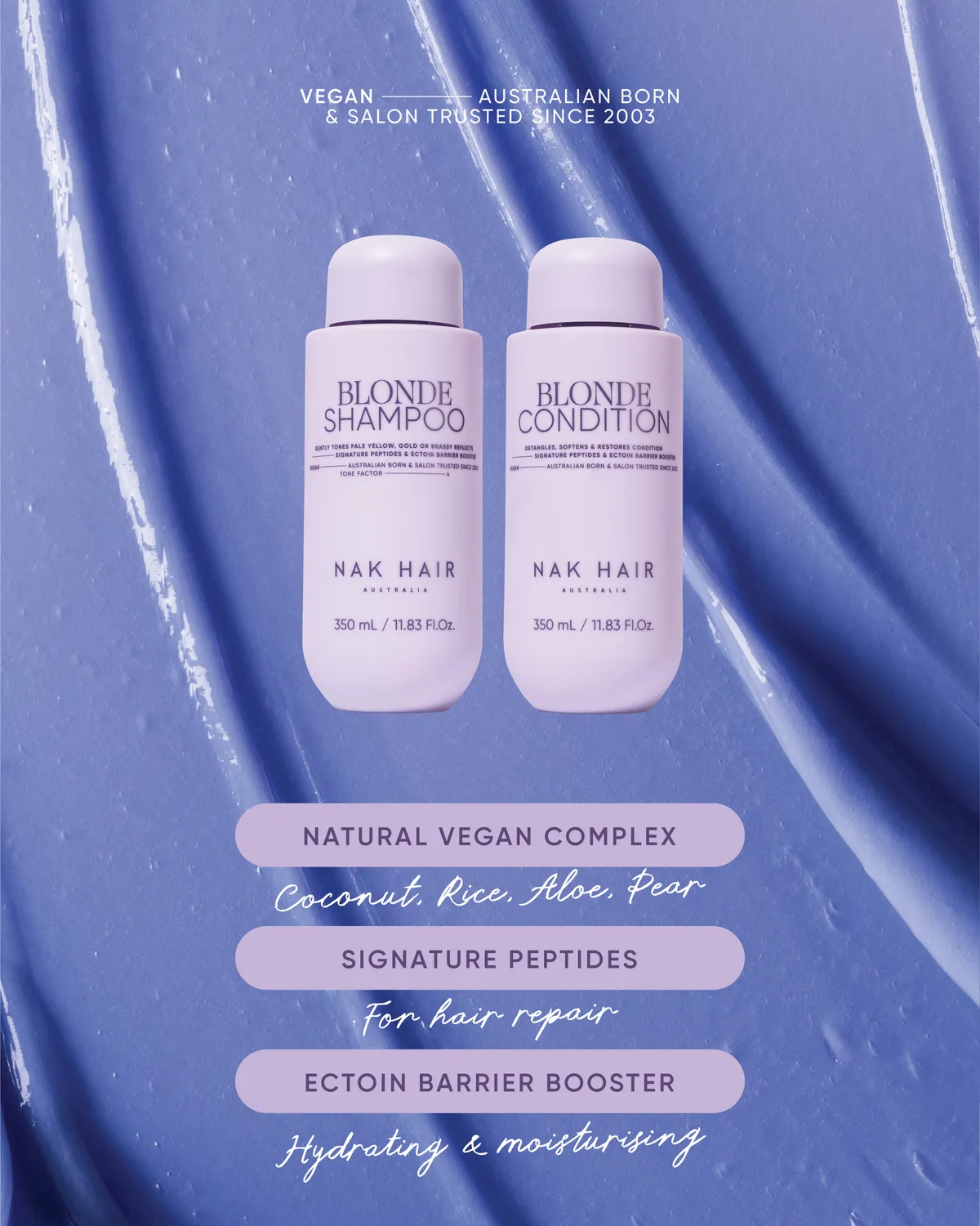 NAK Blonde Shampoo sølvsjampo tone 4/10
