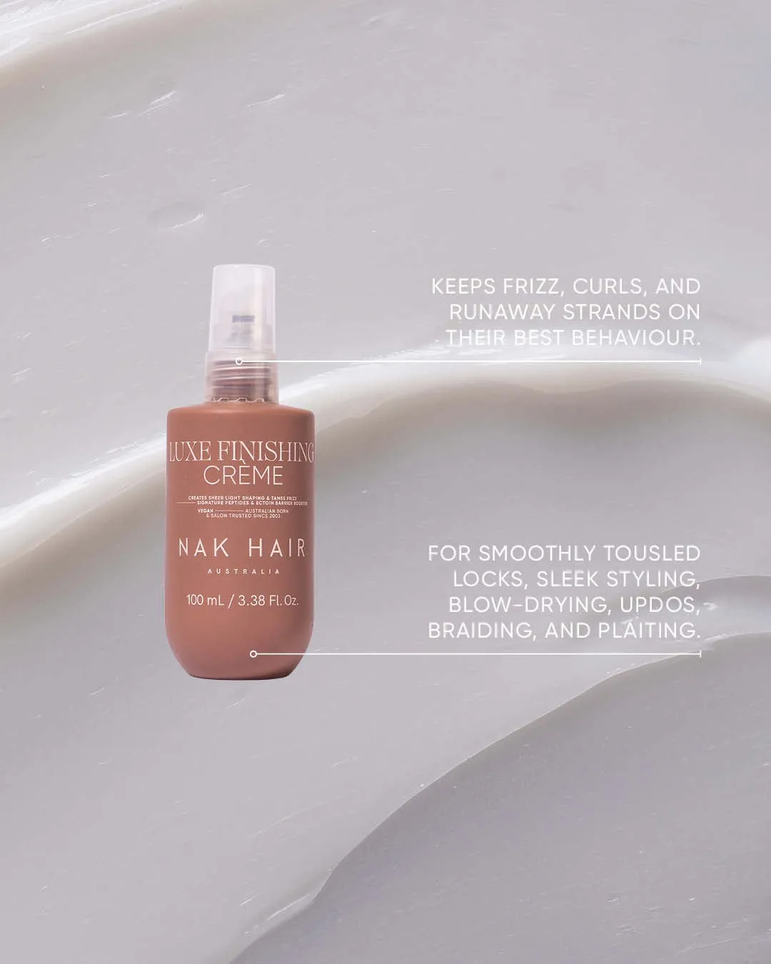 NAK Luxe Finishing Crème stylingkrem lett hold