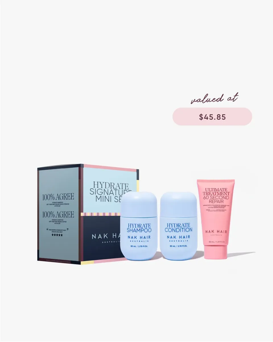 NAK Signature Holiday Hydrate reisesett 3-pk fukt