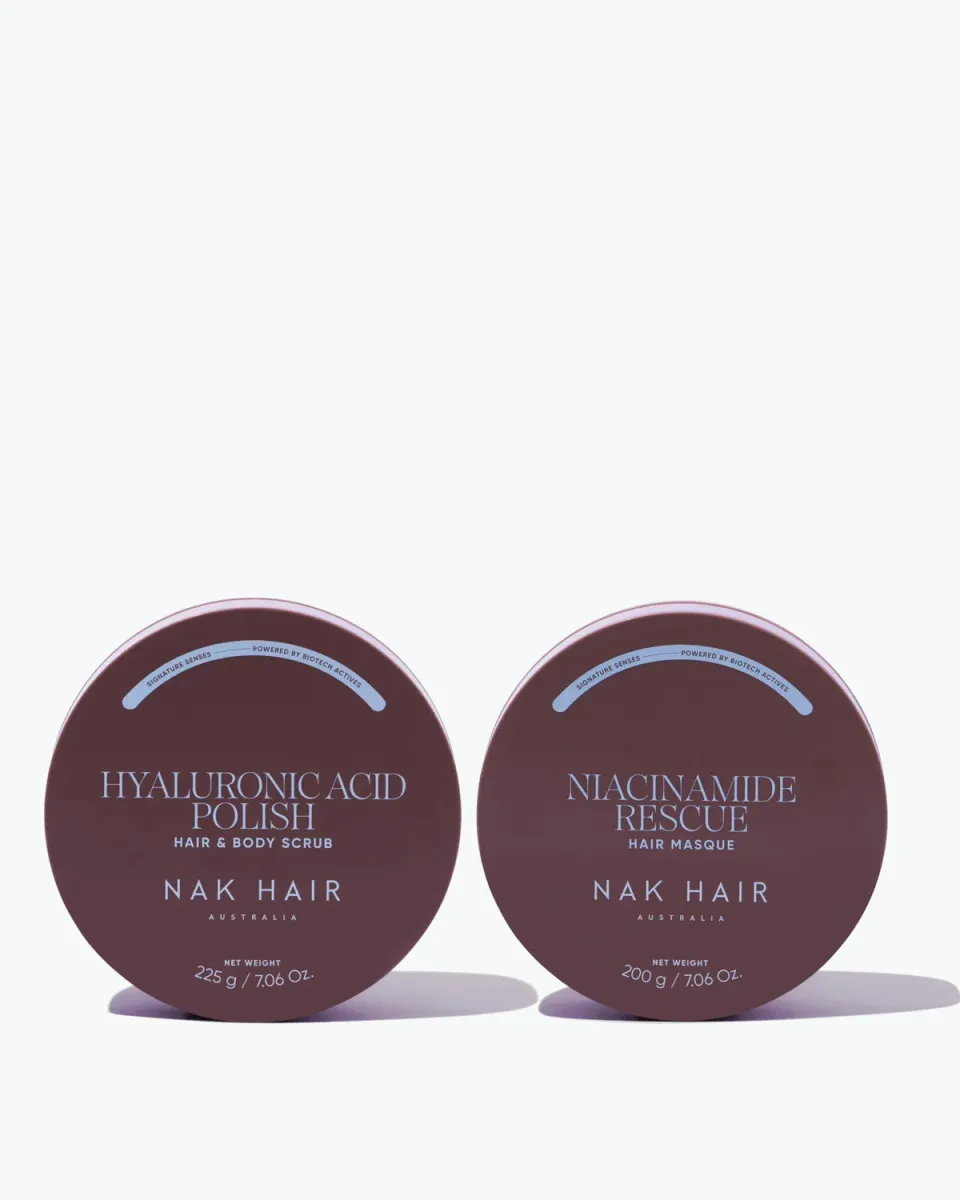 NAK Signature Renew Restore hårkur sett skrubb maske farget hår