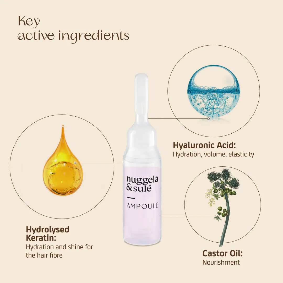 Nuggela & Sulé Keratin-Hyaluronic hårampulle 10 ml