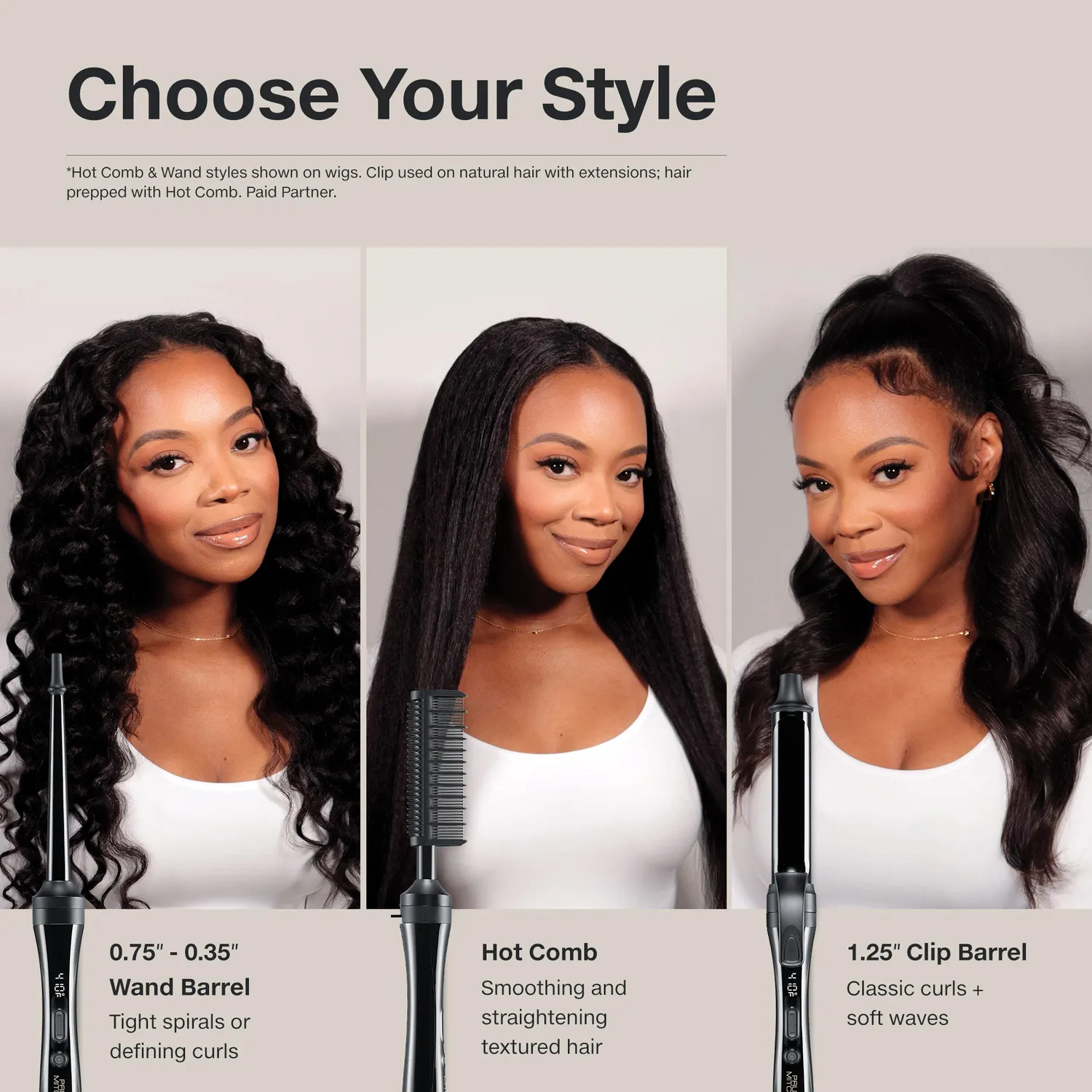 Paul Mitchell Texture 3-i-1 krølltang utskiftbar keramisk
