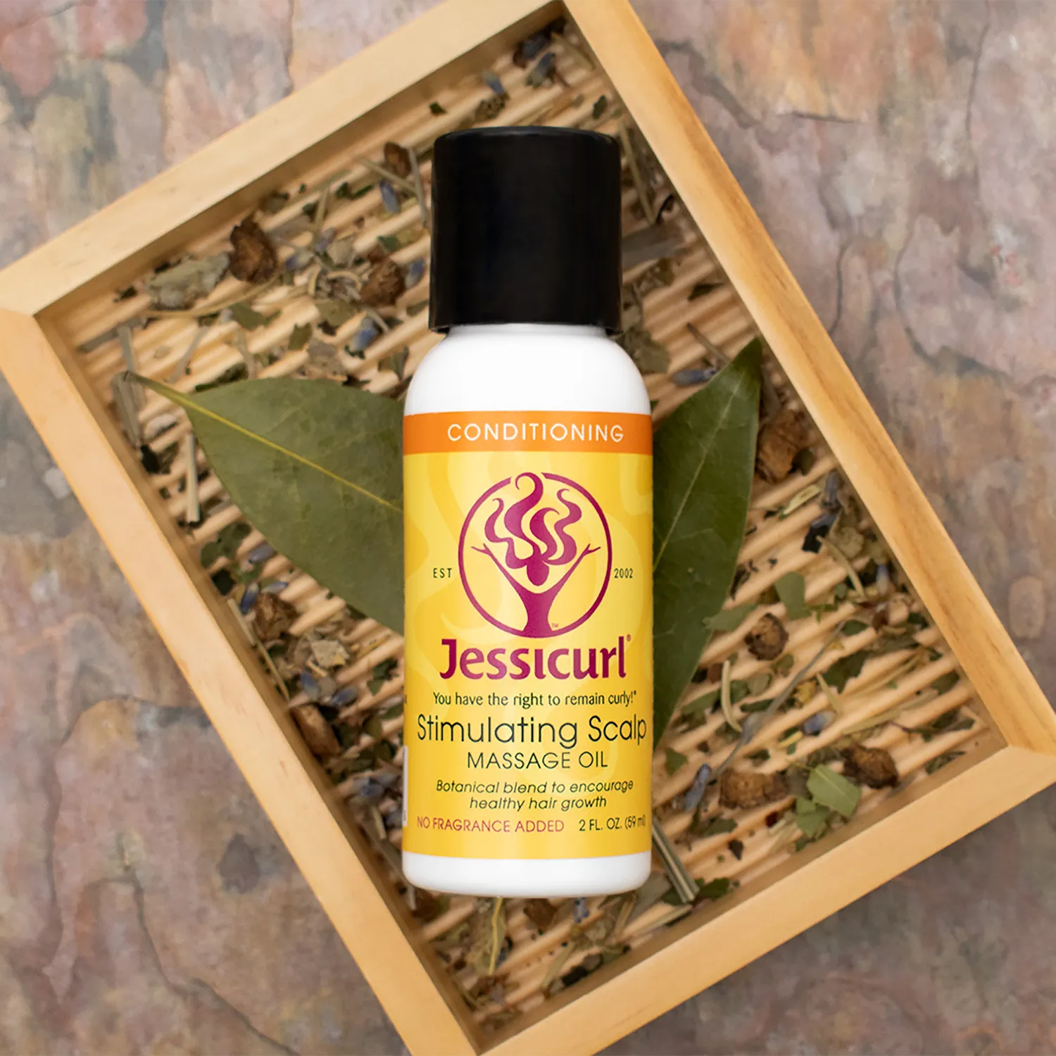 Jessicurl Stimulating Scalp Massage Oil 2 oz uparfymert