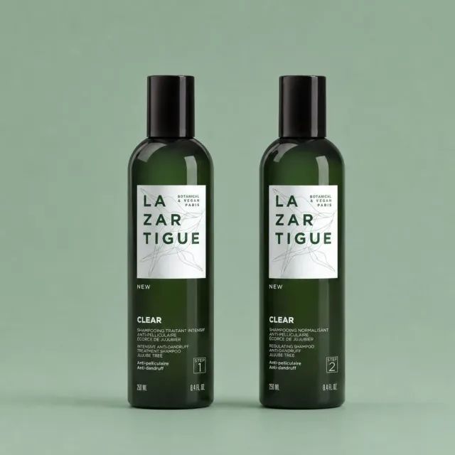 Lazartigue Anti-Pelliculaire flassjampo duo tørr fet flass