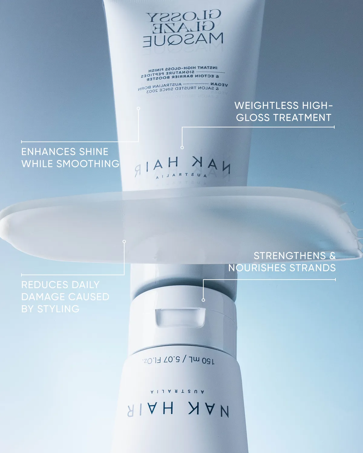 NAK Signature Glossy Glaze hårmaske glans