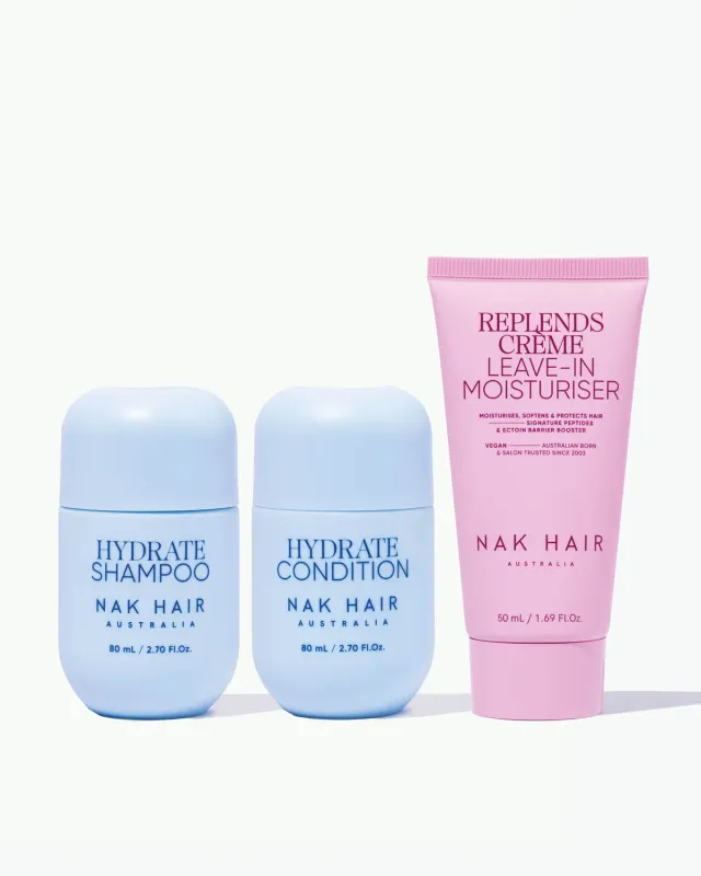 NAK Hydrate Discovery Set shampotrio tørt hår