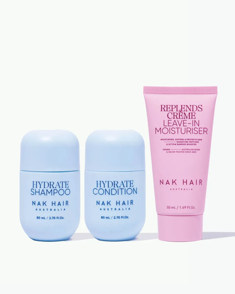 NAK Hydrate Discovery Set shampotrio tørt hår