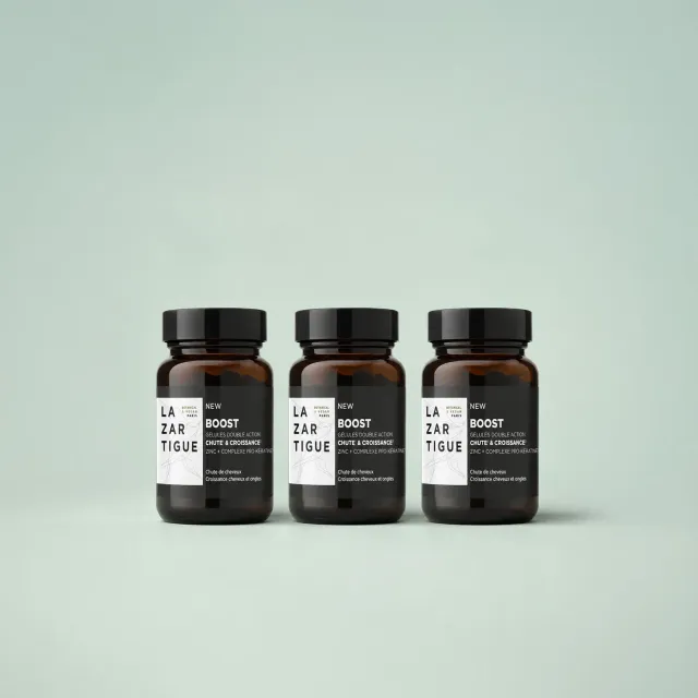 Lazartigue Boost Cure kapsler hårtap urte mineral 3 mnd