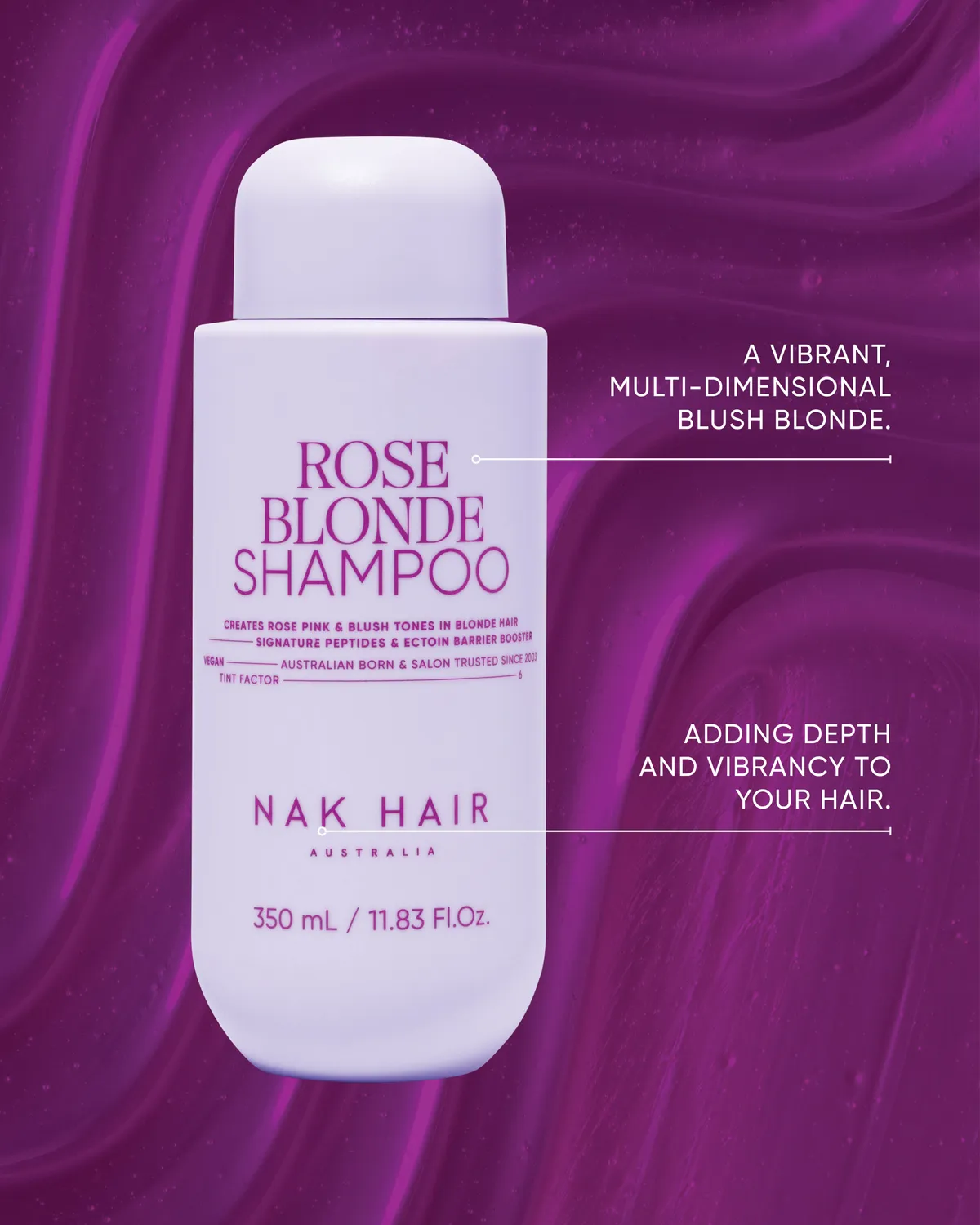NAK Signature Rose Blonde sjampo rosaskjær