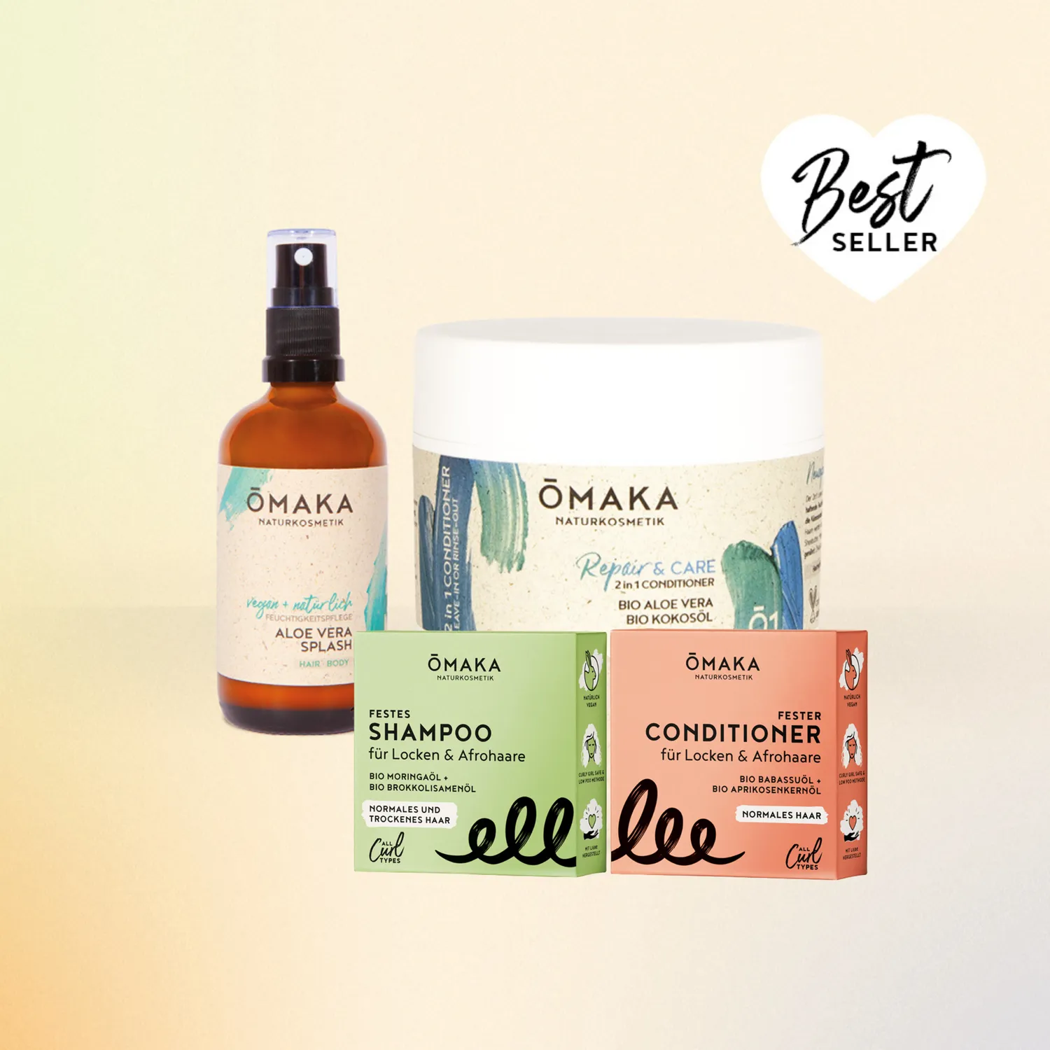 ŌMAKA Lockenpflege-Set High Porosity krøllesett 4-delt
