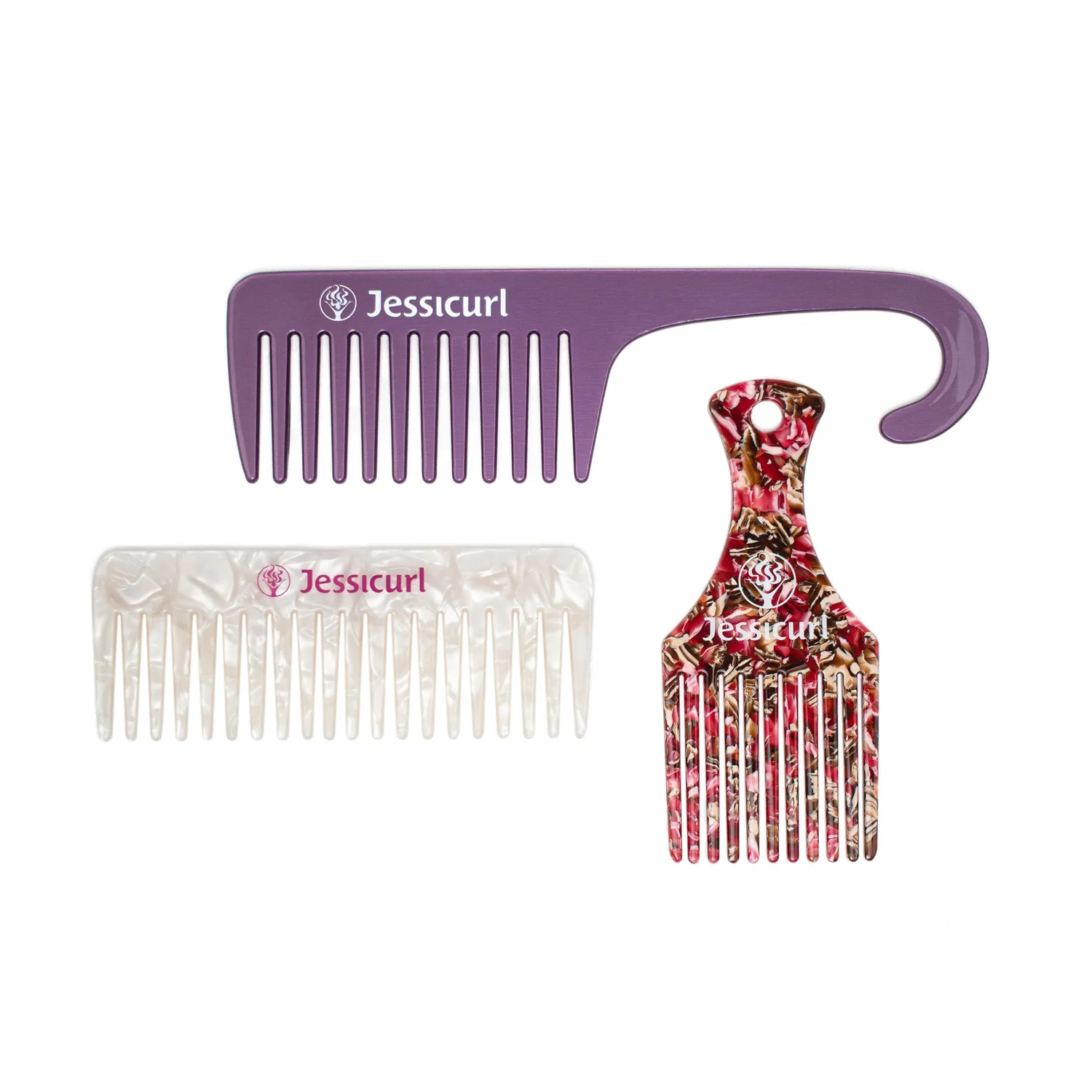 Jessicurl Wide Tooth Shower Comb dusjkam perle