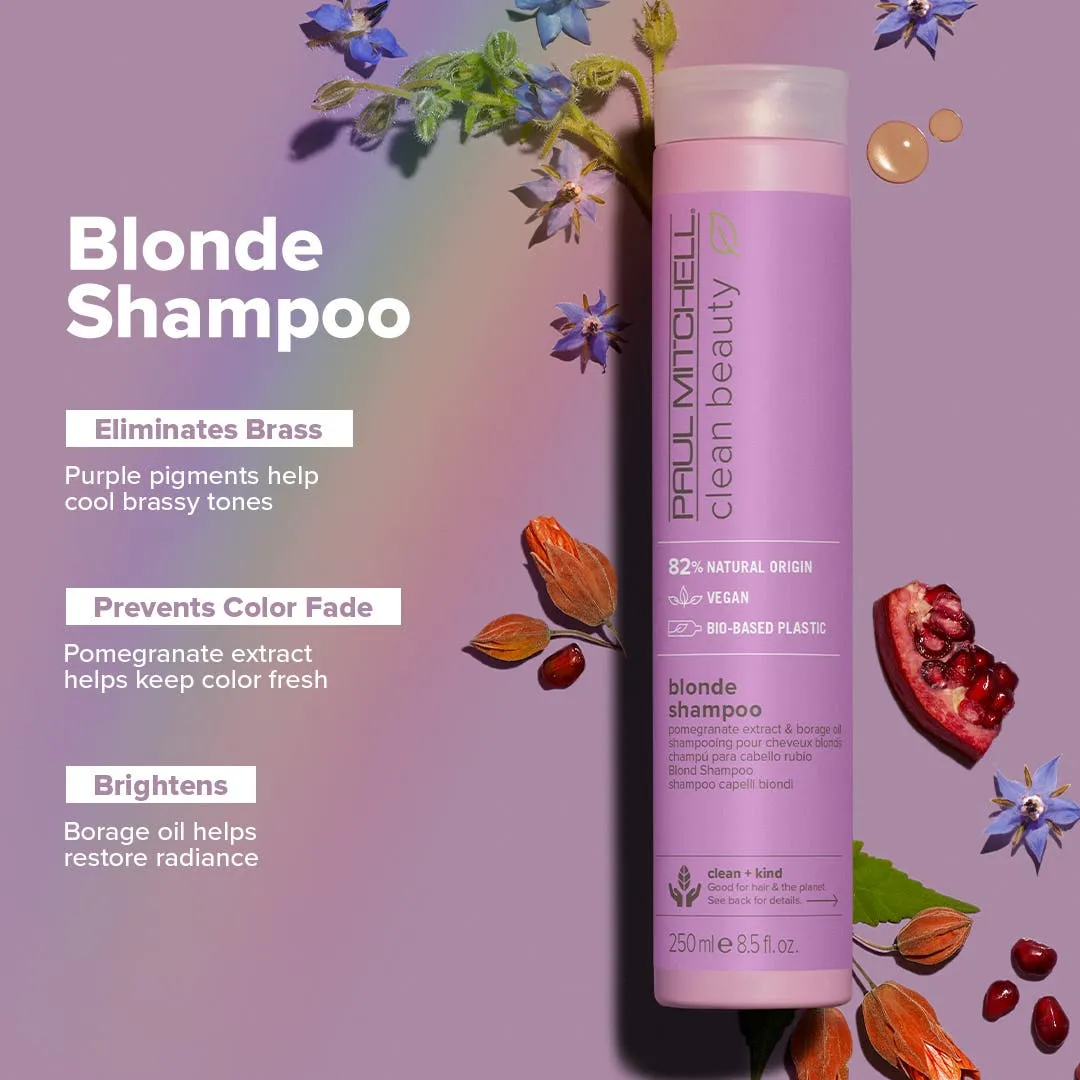 Paul Mitchell Clean Beauty Blonde sjampo 1000 ml lilla