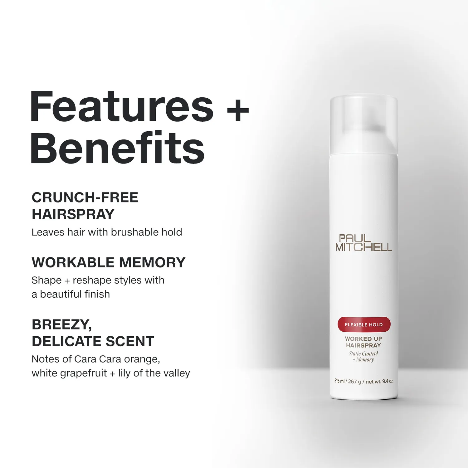 Paul Mitchell Worked Up hårspray 280 ml fleksibel