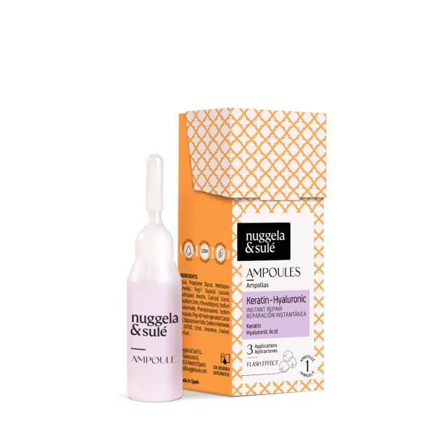Nuggela & Sulé Keratin-Hyaluron hårampuller 4 x 10 ml repair