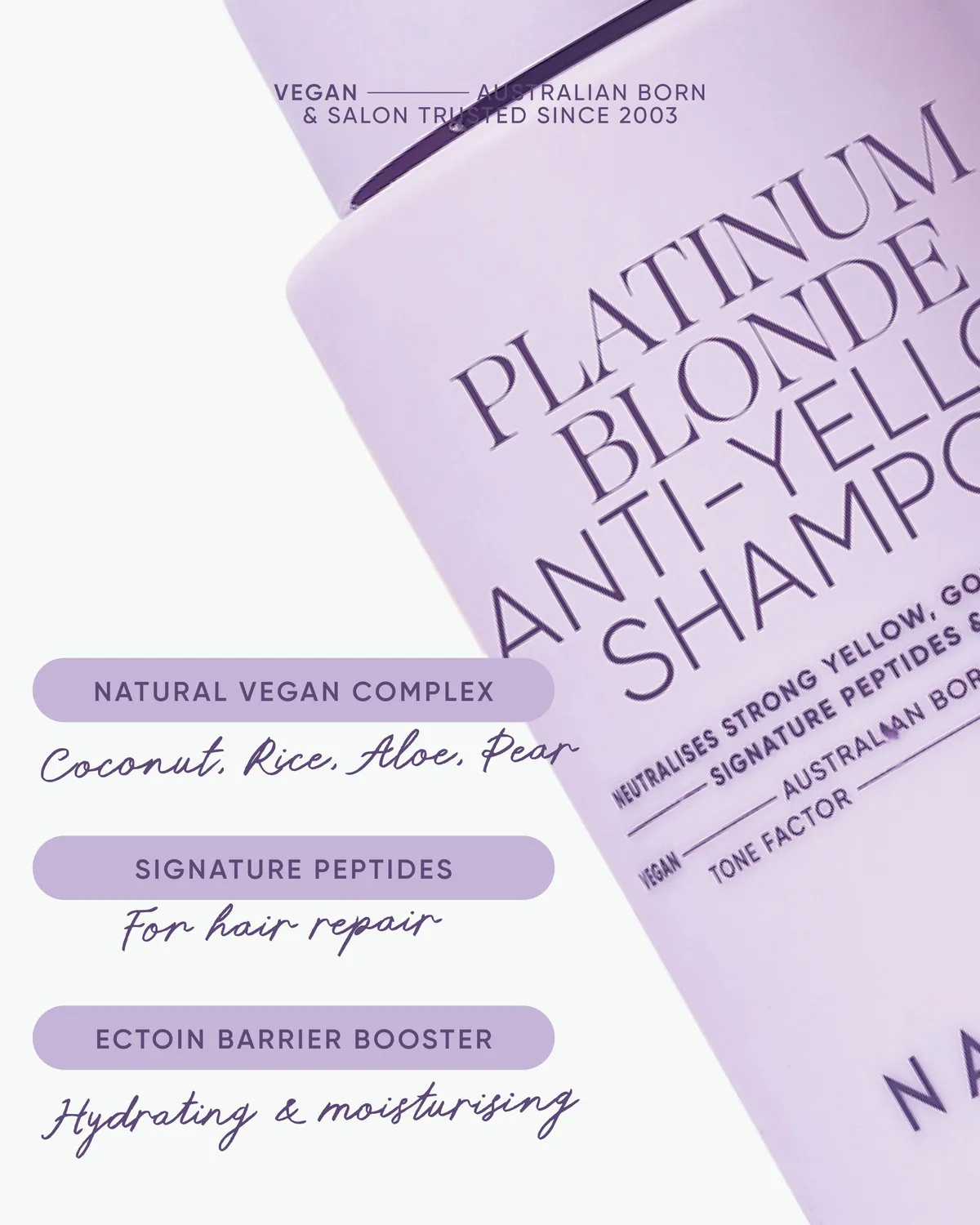 NAK Platinum Blonde Anti-Yellow sjampo mot gule toner