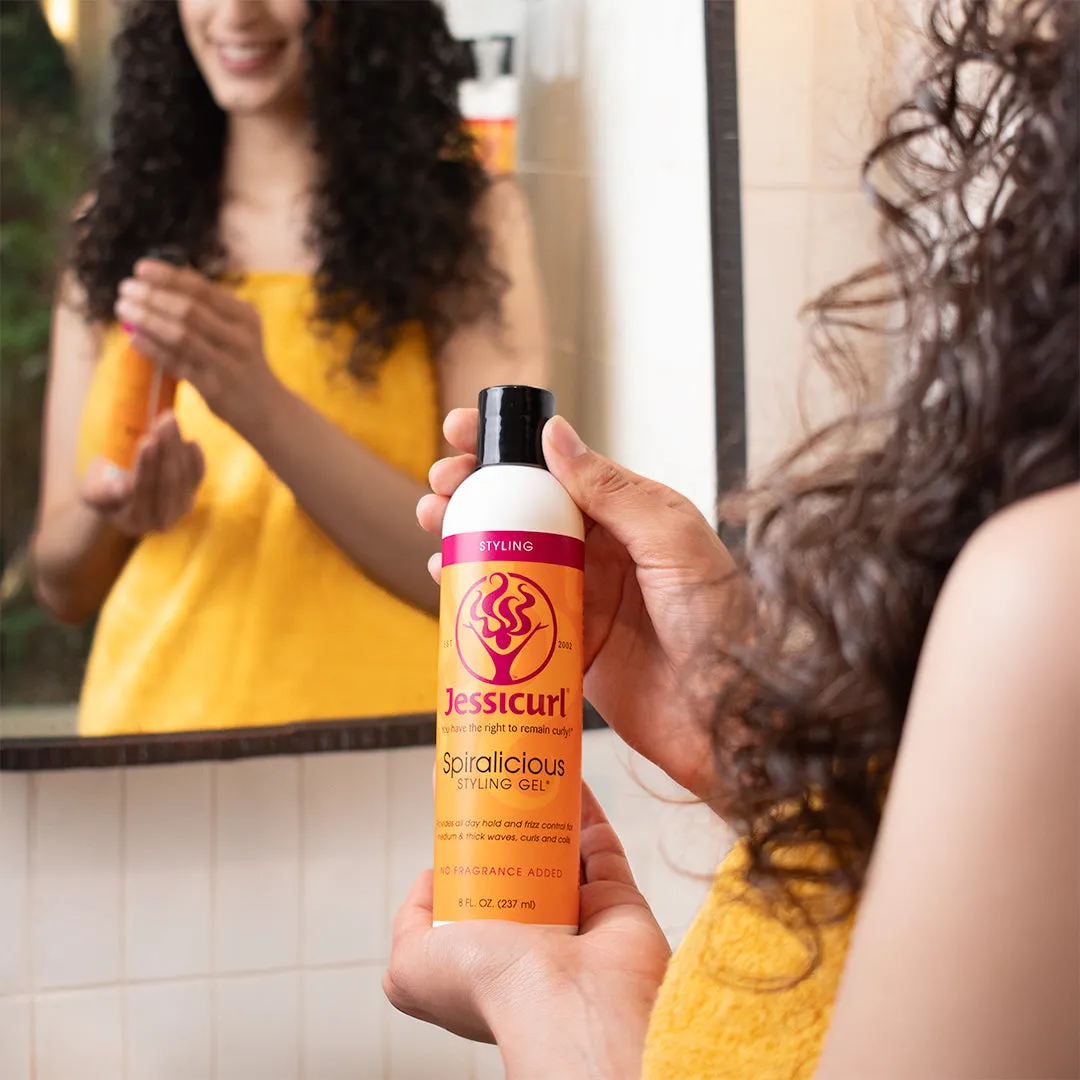 Jessicurl Spiralicious stylinggel krøller sterk hold