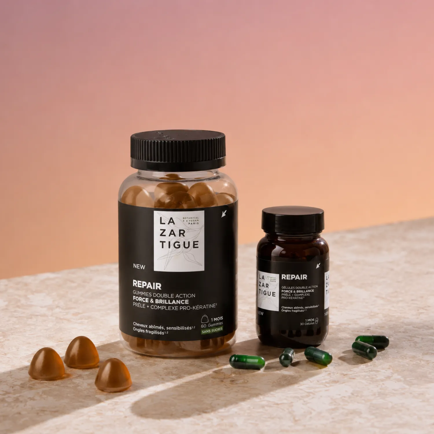 Lazartigue Repair Gummies hårvitaminer 150g fersken