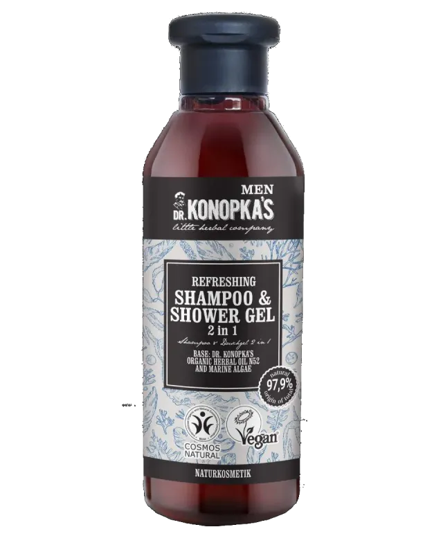 Dr. Konopka's MEN 2-i-1 sjampo og dusjsåpe oppfriskende