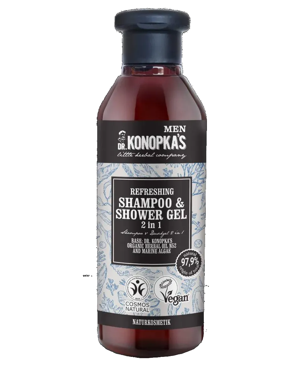 Dr. Konopka's MEN 2-i-1 sjampo og dusjsåpe oppfriskende