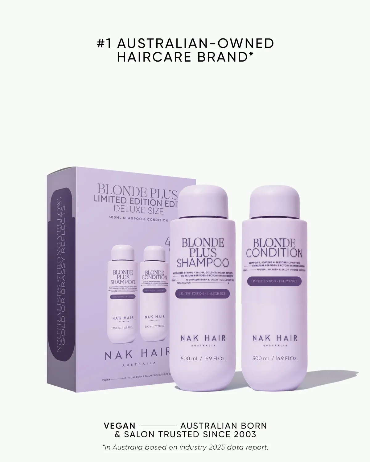 NAK Blonde Plus Duo sjampo balsam 2x500ml blondt