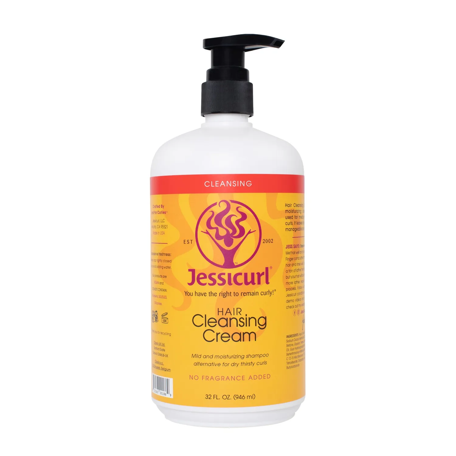Jessicurl Hair Cleansing Cream hårvask uten parfyme 237 ml