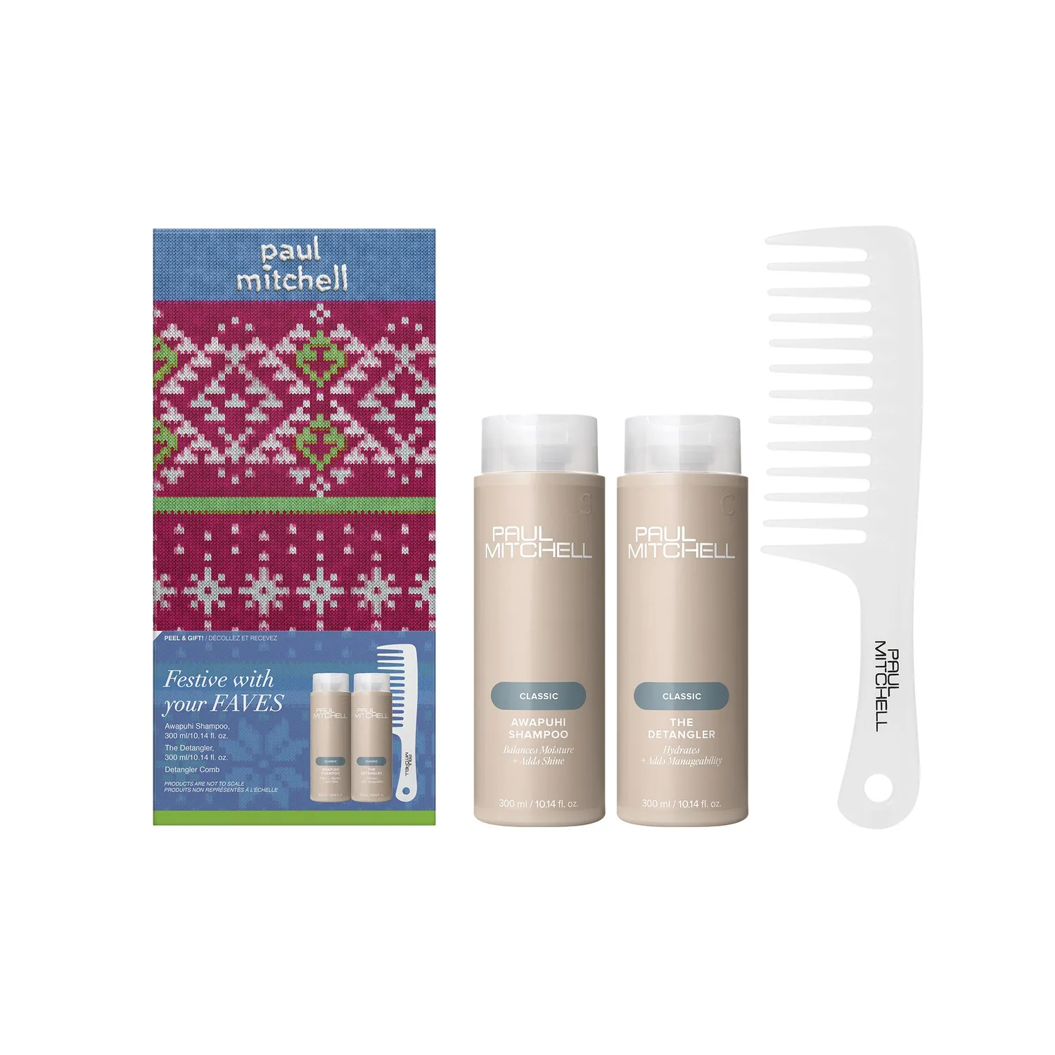 Paul Mitchell Faves Holiday gavesett 2x300 ml med kam
