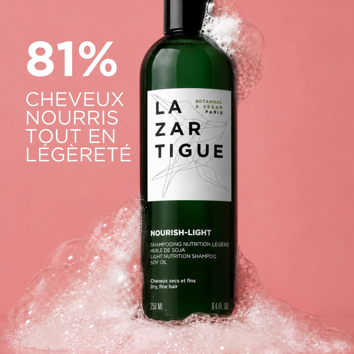Lazartigue Nourish Light sjampo lett næring tørt hår
