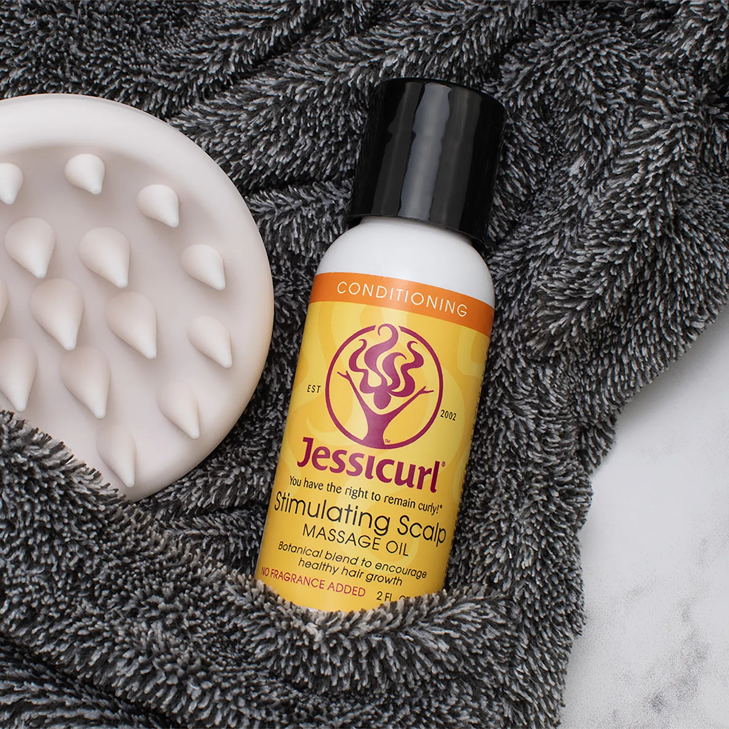 Jessicurl Stimulating Scalp Massage Oil 2 oz uparfymert