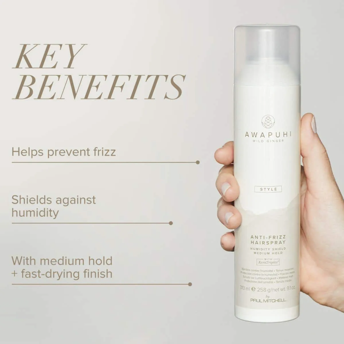 Paul Mitchell Awapuhi Wild Ginger Anti-Frizz hårspray 9,1 oz middels hold