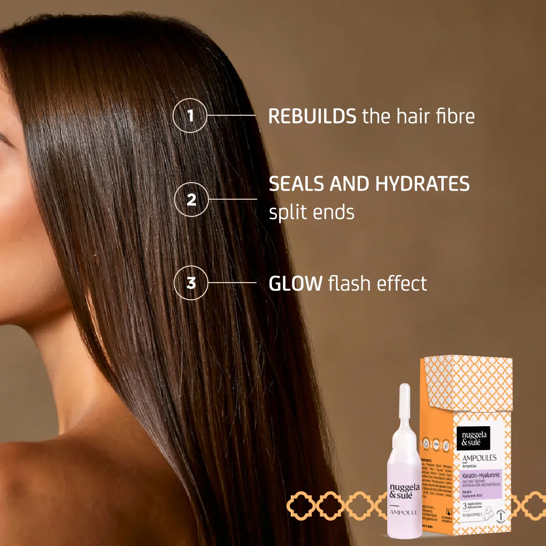 Nuggela & Sulé Keratin-Hyaluronic hårampulle 10 ml