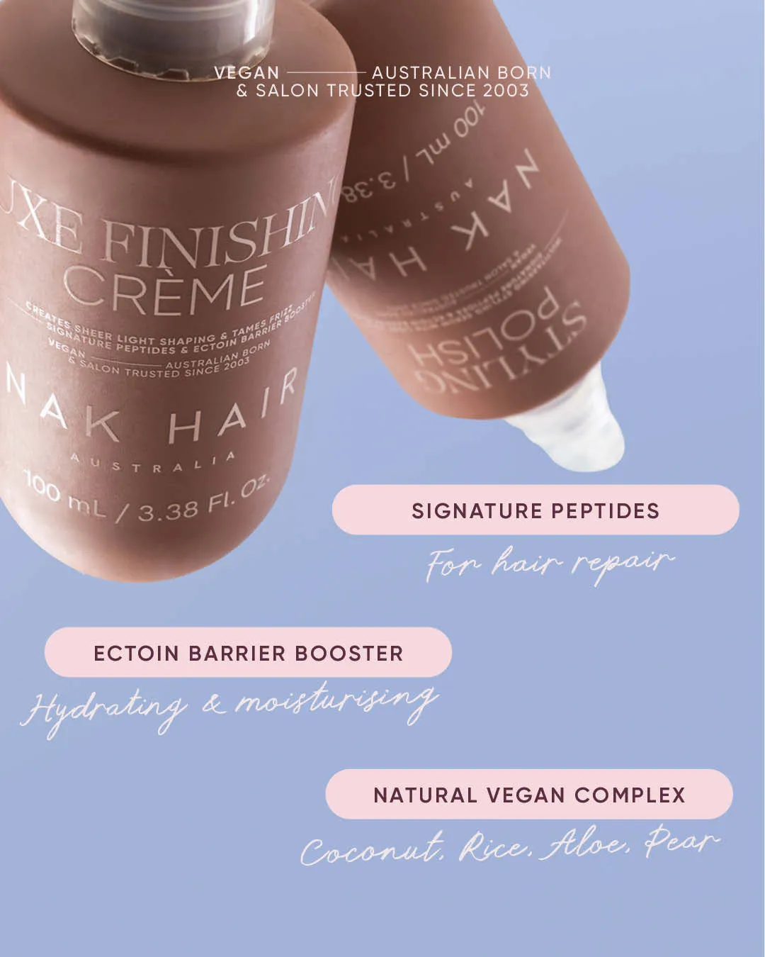 NAK Luxe Finishing Crème stylingkrem lett hold