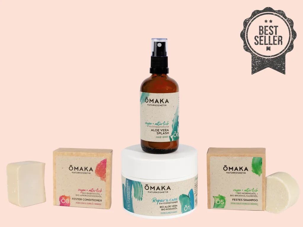 ŌMAKA Lockenpflege-Set High Porosity krøllesett 4-delt